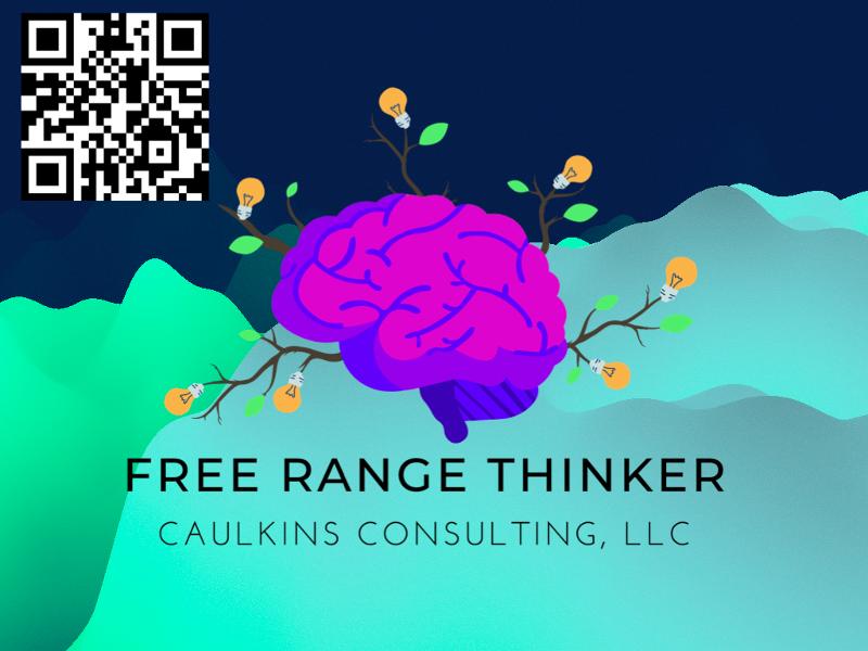Free Range Thinker logo and website QR code